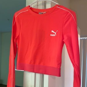 Long Sleeve PUMA Workout crop top